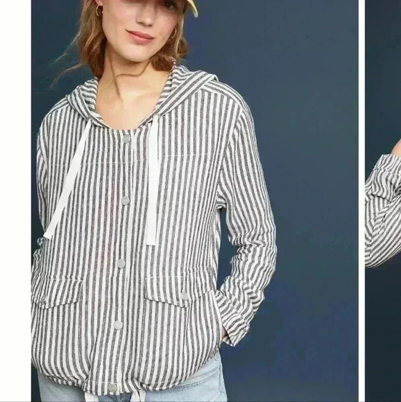 Sanctuary Nova Hooded Jacket Tiki Stripe Womens Size Small Anthropologie - Picture 16 of 16
